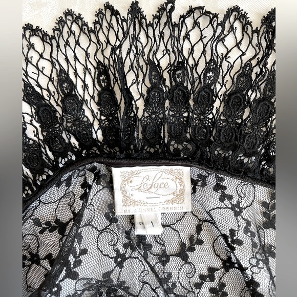 Like New 90’s Mini Babydoll Dress Lace Sheer - Picture 5 of 8